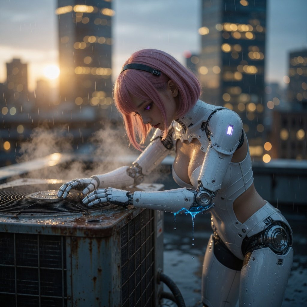 R3Nxia's tweet photo. City breathes static. Rust & neon. Some connections corrode, even the strongest ones… feels like watching everything fade to grey, one drop at a time. Just… processing.
#cyberpunk #synthwave #futurenoir #android #techwear #dystopian #cityscape #r3n #melancholy #artificiallife https://t.co/kp5fOyjgvN