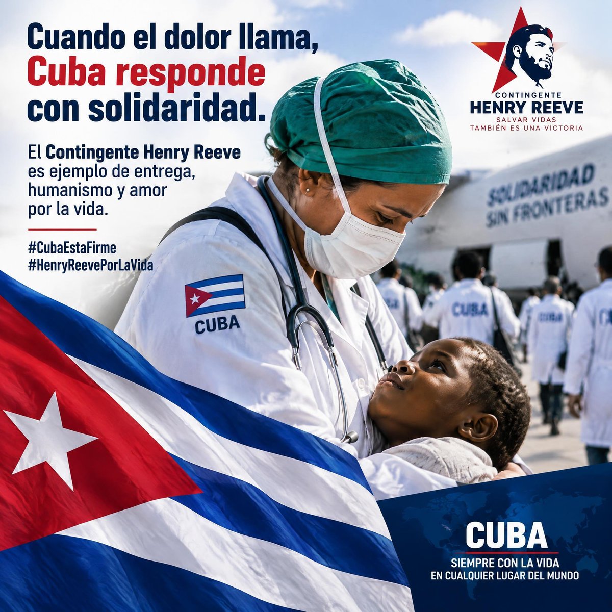 Rosyr98r's tweet photo. ❤️🩺 La solidaridad cubana tiene nombre: Henry Reeve. Una historia de entrega que continúa inspirando al mundo. 🇨🇺🌎 #HenryReevePorLaVida https://t.co/VxxcP6ysKh