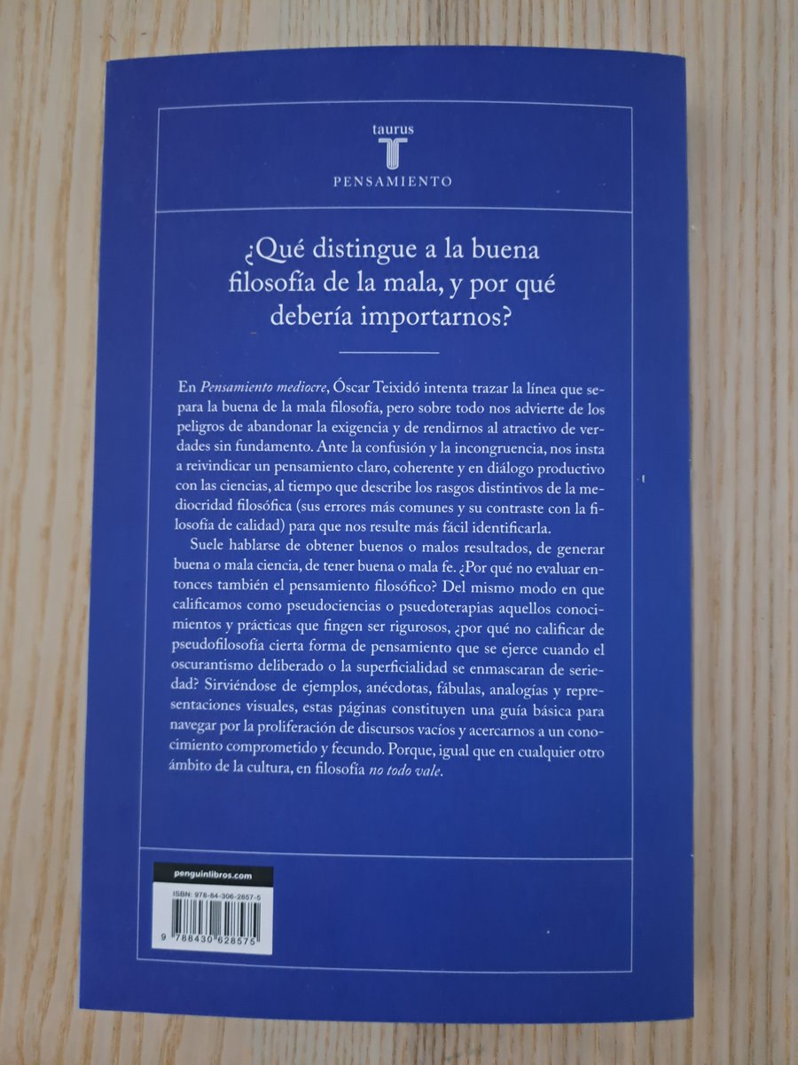 Javier_PJara's tweet photo. ¡Ya está disponible en librerías el estupendo nuevo libro de @Oscar_Teix , *Pensamiento mediocre* (Taurus, 2026), que he tenido el placer de prologar! https://t.co/DtQi57yUFS