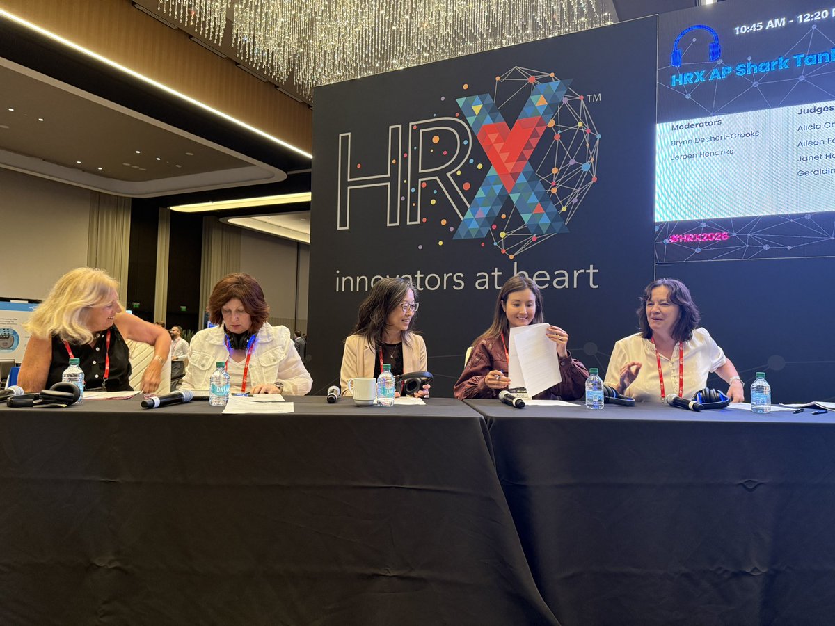 iamritu's tweet photo. Join the AP shark tank on main stage 1 #HRX2026 starting now
Judges @netta_doc geraldine Lee & moderators @J_Hendriks1 Brynn Dechret #HRX 2026 https://t.co/T0wssPkQp4