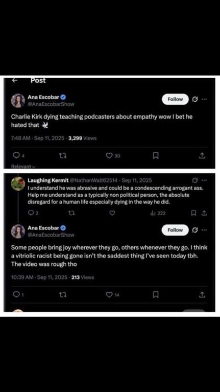 cooterenjoyer's tweet photo. @LemmeReact @AnaEscobarShow Why am I not surprised to see your faggot grifting ass in these replies cucking for a third world brown tranny who celebrated Charlie Kirk getting killed. https://t.co/AOLhfHWULD
