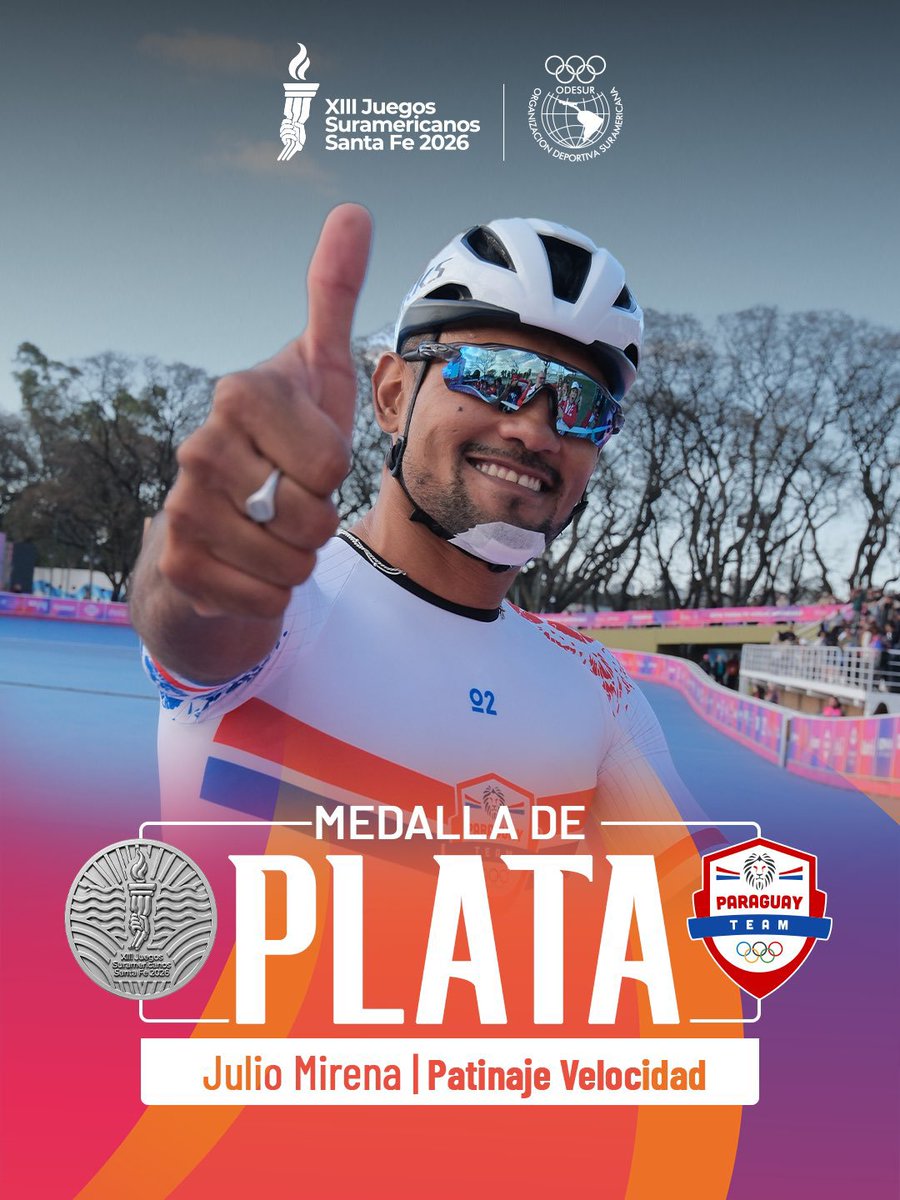 AllSportsPy's tweet photo. #SantaFe2026🇦🇷:
!Medalla de Plata🥈 para Julio Mirena🇵🇾 en Patinaje de Velocidad (1.000m sprint MASC)!.🏅

!Medalla de Bronce🥉 para Montserrat Viveros🇵🇾 en Esgrima (Espada FEM)!.🏅

🇵🇾 en #SantaFe2026: 0🥇/1🥈/3🥉
🇵🇾 en JS: 167🏅 (27🥇/65🥈/75🥉) https://t.co/A3HJPJdbEY