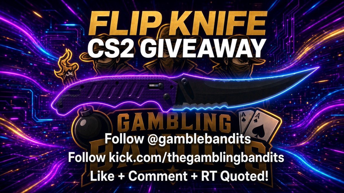 xetroygg's tweet photo. 🎉FLIP KNIFE SKIN CS2 GIVEAWAY (170$)🎉
 TO ENTER:
✅Follow @gamblebandits 
✅Follow https://t.co/Mm28gwYc1E (showproof)
✅Like/RT and COMMENT in the RT QUOTED

⏰Ends in 5 days

Thanks for bring this huge Knife skin @gamblebandits 
My community lets go destroy the like icon!!!!
#cs2skins #cs2 #counterstrike #csgo