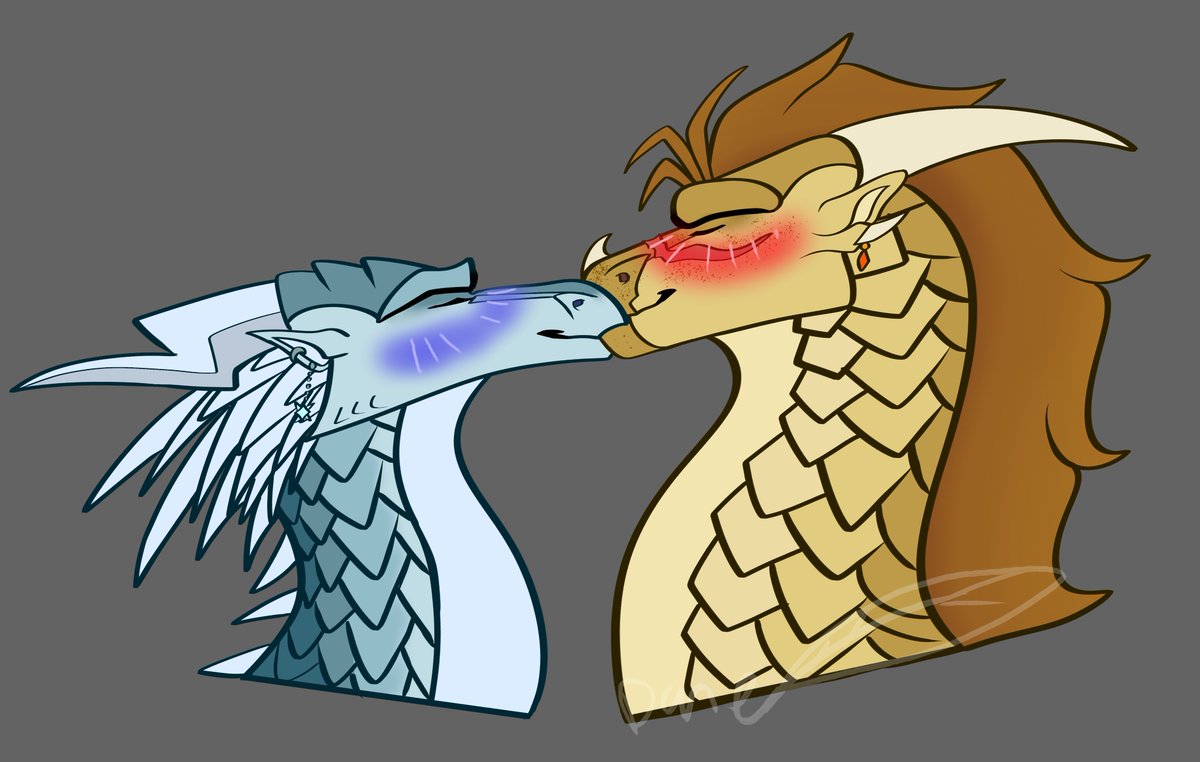DanesStudios's tweet photo. Yep i am on the train now sooooooo yay! It is Winter and Qibli yes yes
#Wingsoffire #qinter #fanart https://t.co/nN9qBtRjkX