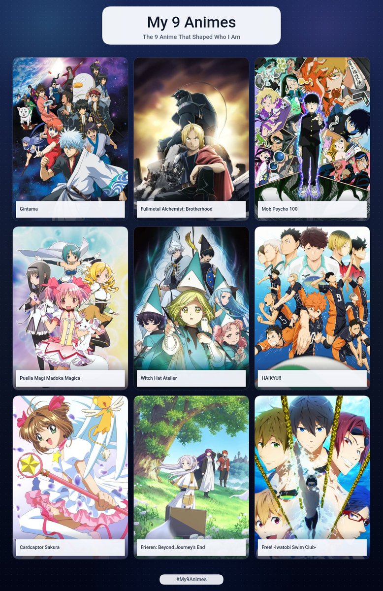 gintobito's tweet photo. Oiiiii fiz aquela trend do top9 de anime e etc Nao aceito julgamentos https://t.co/f4gsBX4DER