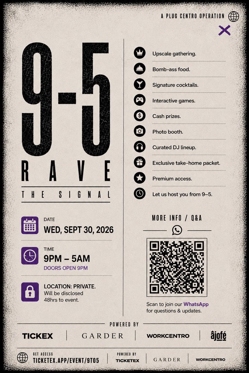 Club9to5's tweet photo. The 9-5 Rave. 
Use the link in bio to register. https://t.co/AJYOpEsc2N
