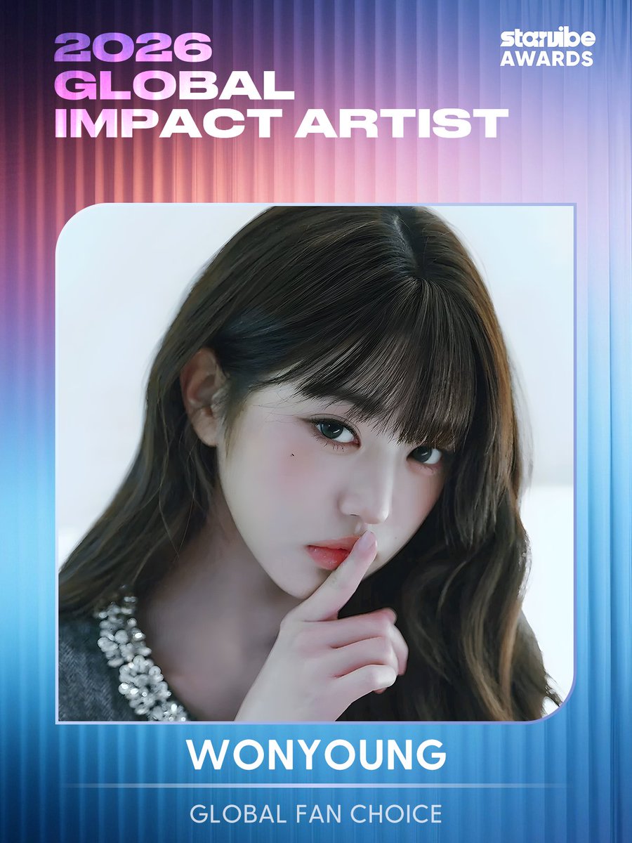 starvibe2015's tweet photo. WONYOUNG — STARVIBE AWARDS ✨

#WONYOUNG is nominated for 2026 Global Impact Artist!

🗳 Ends September 27, 2026 (KST)
🔗https://t.co/Z9yAfDXfYf

🥇 Winner chooses ONE:
🇯🇵 Shinjuku 3D Billboard
🇰🇷 Hongdae Star Picasso VDS × M-Screen
🇹🇭 Bangkok EM District Triple-Screen

#StarVibeAwards #장원영 #원영 #WONYOUNG #아이브 #IVE #JANGWONYOUNG