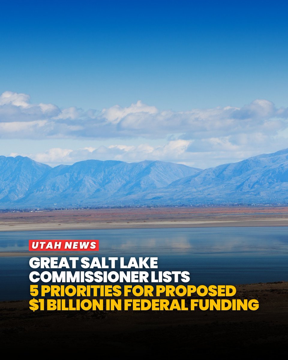 UtahIsAwesome's tweet photo. Great Salt Lake Commissioner Hannah Freeze names five priorities for the $1 billion in federal funding President Donald Trump has proposed, pending approval from Congress

https://t.co/IkSurFBoYW #utah https://t.co/r1TxpeEbTy