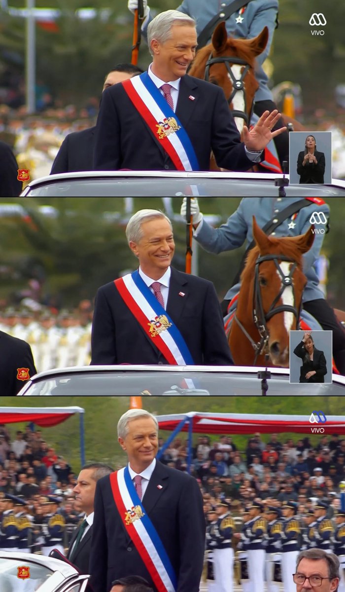 CustosVeritati's tweet photo. Parada Militar histórica. La primera del Presidente José Antonio Kast. La diferencia en cuanto a respeto, elegancia y estampa presidencial (comparado con anterior intento de presidente) es abismal.

#ParadaMilitar #ParadaMilitar2026 https://t.co/Nwi3BzFZ6p