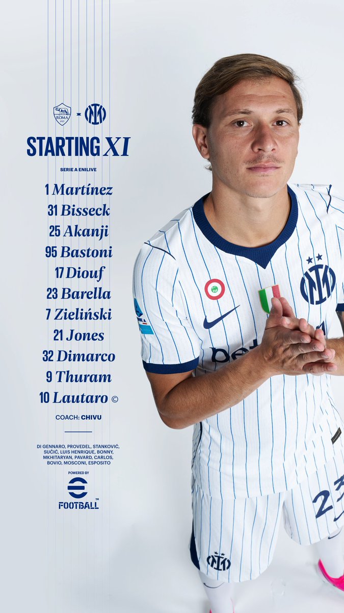 Inter's tweet photo. Gli undici. Pronti alla sfida 🔥

@play_eFootball https://t.co/75RzwDIH4E