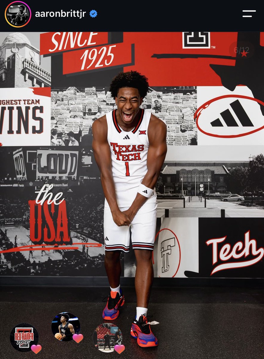 SBInsiderHQ's tweet photo. 2027 ⭐️⭐️⭐️⭐️ PG @aaronbrittjr3 on his Official Visit to Texas Tech 🔴⚫️

Let him know you want him here, Red Raiders ‼️⬇️ https://t.co/xFF87tUeGY