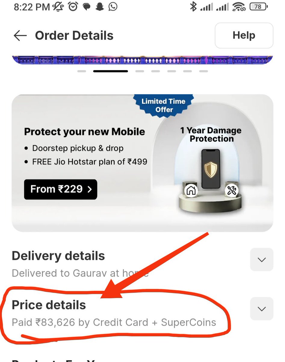 GauravTiger7's tweet photo. @flipkart This is seriously disappointing. I recently purchased an iPhone from Flipkart, and the amount charged was higher than the @MRP printed on the box. I’ve raised the issue, but instead of resolving it, I’m being denied a refund.@PMOIndia @myogiadityanath @narendramodi https://t.co/8mbOl9P1ed