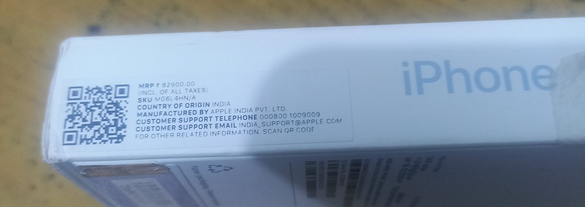 GauravTiger7's tweet photo. @flipkart This is seriously disappointing. I recently purchased an iPhone from Flipkart, and the amount charged was higher than the @MRP printed on the box. I’ve raised the issue, but instead of resolving it, I’m being denied a refund.@PMOIndia @myogiadityanath @narendramodi https://t.co/8mbOl9P1ed