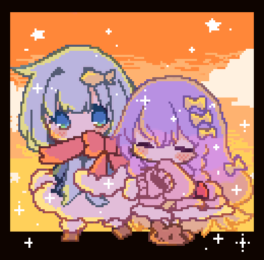 inukaixx's tweet photo. いっしょに、ゆうやけこやけ。🌇

#ドット絵 https://t.co/WiMO76Ftyu