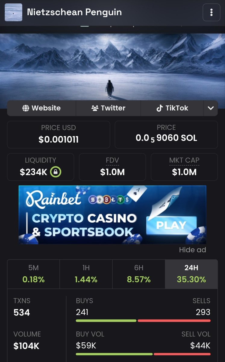 Ragnaroksy777's tweet photo. $PENGUIN seems to be going around social media again https://t.co/EUr2yUGUnS