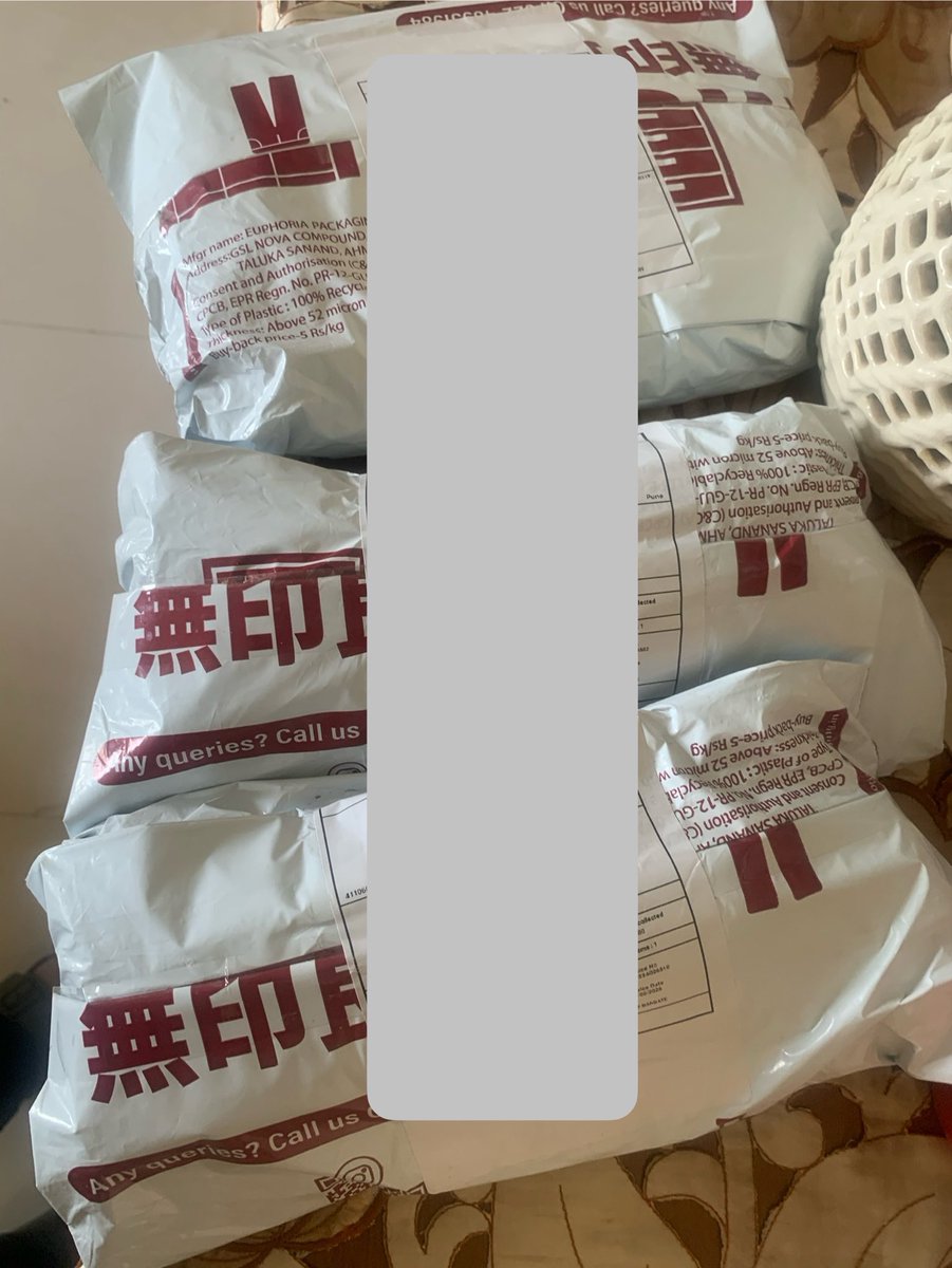 pugmarx's tweet photo. @muji_net Love your products, but do you really need to send each item from the same order in separate shipments? See the amount waste generated for a mere pen and a pencil.
#muji #mujiindia https://t.co/H8LutpG9Fj