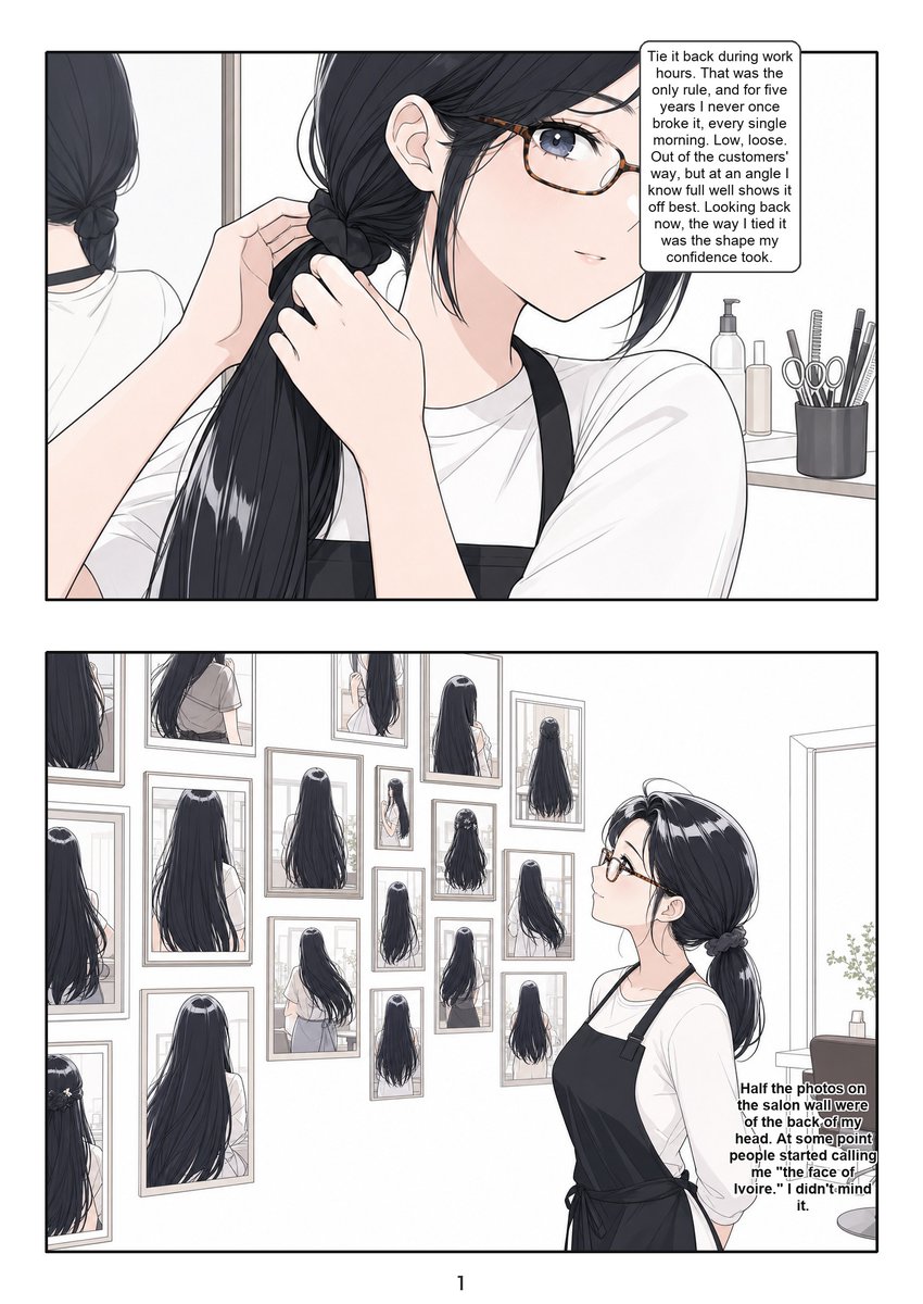 ShornStudio's tweet photo. KENGAMI — The Offering
English edition · 32 pages, full color
A stylist's five years of hair, cut live on a charity livestream — arranged by her own manager before she was ever asked.
fiction · all adults · non-sexual
https://t.co/9TqIwptMmj
#hairfetish #bobcut #doujinshi https://t.co/RfmCKEQHn9