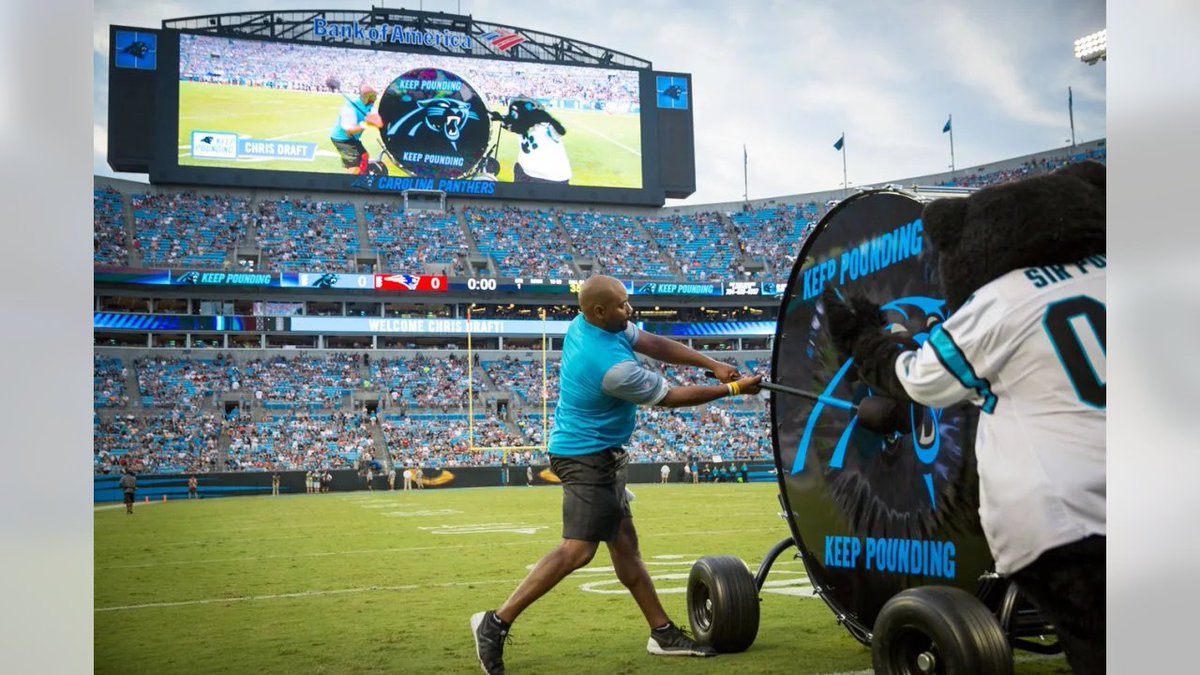TalonHIFL's tweet photo. In 2012, the Carolina Panthers introduced the pre-game tradition of the Keep Pounding drum. 

If you're a @Panthers fan you know the history of that phrase and why we have the drum.  

When my mom was battling stage 4 Lung Cancer in 2013-2014 she adopted the Keep Pounding mantra (albeit, she kept saying "Keep On Pounding") during her fight and it became that much more important to me.

In 2024 when I brought my brother with me to our annual pre-Christmas game home game, I watched as @dmcland72 was announced as the Drummer, an honor given to him as being our 2024 fan of the year.  He pounded the hell out of that drum and I remember looking at my younger brother and saying: "Dude, it would be such an honor to be in that position one day, could you imagine?"

Little did we know that a year later I would be named Carolina Panthers 2025 Fan of the Year.

The FIRST words out of my mouth when the team surprised me with the news that I was FOTY and going to the super bowl was: "Does this mean I can Pound the Drum?!"   ...Not "OMG Im going to the super bowl" or anything else... The first question I asked in the heat of the moment was "Can I pound the drum?"

It means that much to me.

Since then, I have had so many amazing experiences with the Panthers and our fans.  One of the most important has been my friendship with @chrisdraft who played 12 years in the NFL and has become a huge mentor for me in helping me to become a bigger voice in the Lung Cancer advocacy space. 

I have worked hard to do more as a Lung Cancer advocate and to bring attention and raise money for lung cancer research.  Not for any recognition, but to pay tribute to my Mom and to help those still fighting or who will one day fight lung cancer themselves.  

Next month is the NFL's Crucial Catch Month, where all 32 clubs do more to bring attention to "intercepting cancer."   Encouraging fans to get screened, making donations to cancer research, and honoring cancer survivors, caregivers, and medical professionals across the country. 

I have reached out to my team rep from last year and expressed my desire to be the team's Keep Pounding drummer for our Crucial Catch game this season, and it would mean the world to me to be given the honor to Sound the Drum in recognition of all those who are currently fighting any form of cancer.

Spread the word.  Help me Sound the Drum!  

#KeepPounding