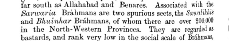 Vpsingh002's tweet photo. Bhuinhars Regarded As Bastards And Rank Very Low In The Social Scale Of Bramhins.

SOURCE:-Journal of the United Service Institution of India
Volume 8 https://t.co/EhP4Gth4qP