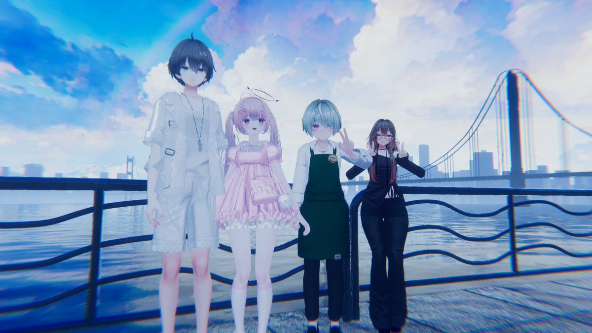 astlia_VRchat's tweet photo. お写真撮ってたらみんな来てくれた～ .ᐟ.ᐟ

Rumさん、ハルトさん、えむさん.ᐟ.ᐟ
いっしょにお写真撮ってくれてありがとう>⩊<✨
せんぱいたち頼りにしてます꒰՞ ܸ. .ܸ՞꒱

撮影￤#vr_haruto さん https://t.co/s4lxfhUcJs