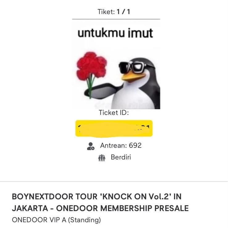 writtenbyebi's tweet photo. GIVE AWAY!!! karena aku seneng bgt d d z live aku mau give away 1 tiket konser vip 🅱️nd!!! khusus buat temen-temen yang belum punya tiket boleh langsung komen (tulis uname kalian) nanti bakal aku undi diakhir bulan ini!! 

semoga beruntung dan sampai ketemu di venue! ^___^🫰🏻 https://t.co/5Jpf3U1uRJ