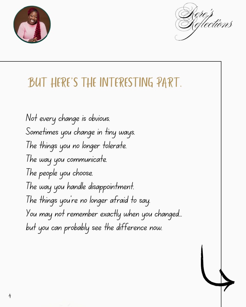 Oluwaranti12974's tweet photo. Sometimes you don't notice you've changed until you look back and realise:
βI wouldn't handle that the same way anymore.β
Maybe that's part of your story too.
πΏ Day 13/100
#100DaysToMeetMyself #SelfDiscovery #MyStory https://t.co/774zYjf81o
