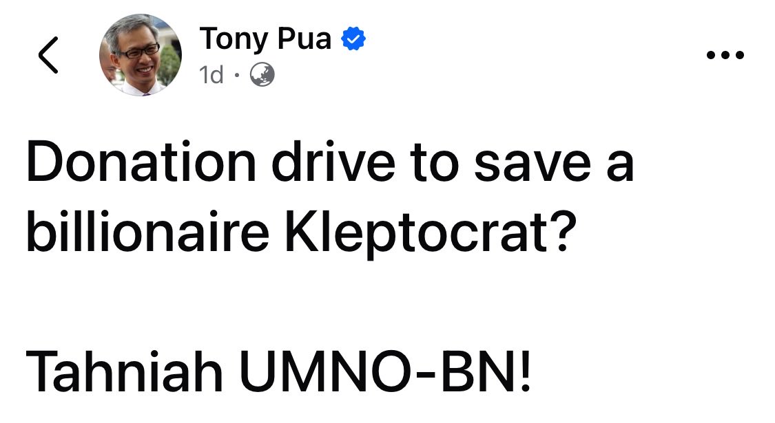 BendiTheBagak's tweet photo. Donate untuk Melayu corrupted tak boleh.

Donate untuk Cina corrupted boleh.

We are nooticing. https://t.co/LGdiqw5Sq0