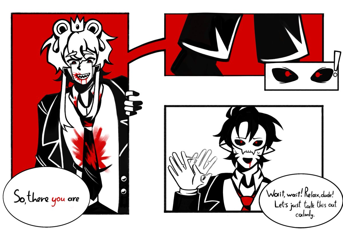 JustMillxX's tweet photo. ❗️Blood❗️Mini comic "Fear" 1/1 #Froggydude  #Grox #Frox #Comis #art #blood https://t.co/XBlPYhWDkn