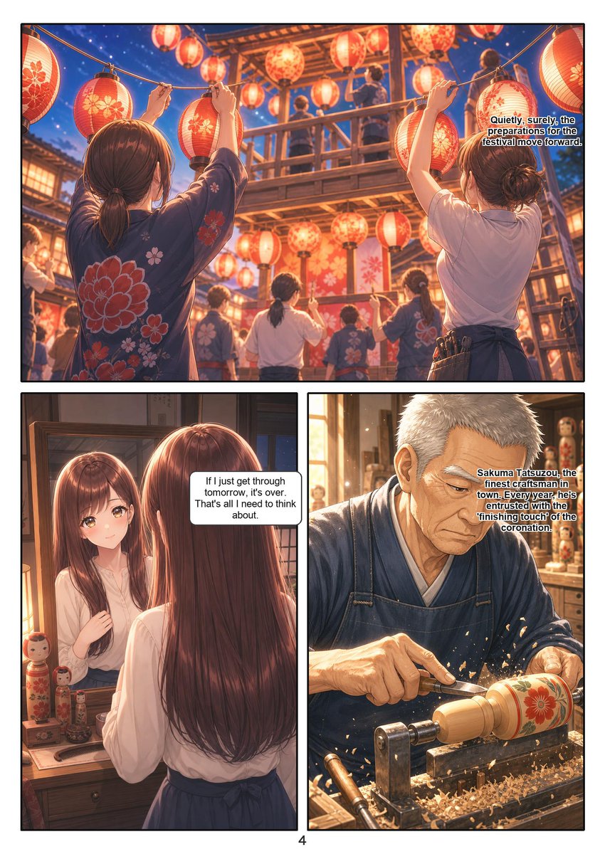 ShornStudio's tweet photo. KOKESHIGAMI — The Living Kokeshi
English edition · 34 pages, full color
A shy shop girl wins a festival contest — and her hair is remade into the shop's own wooden doll on stage.
fiction · all adults · non-sexual
https://t.co/QE9BpJw548
#hairfetish #bobcut #doujinshi https://t.co/BufvmaecNE