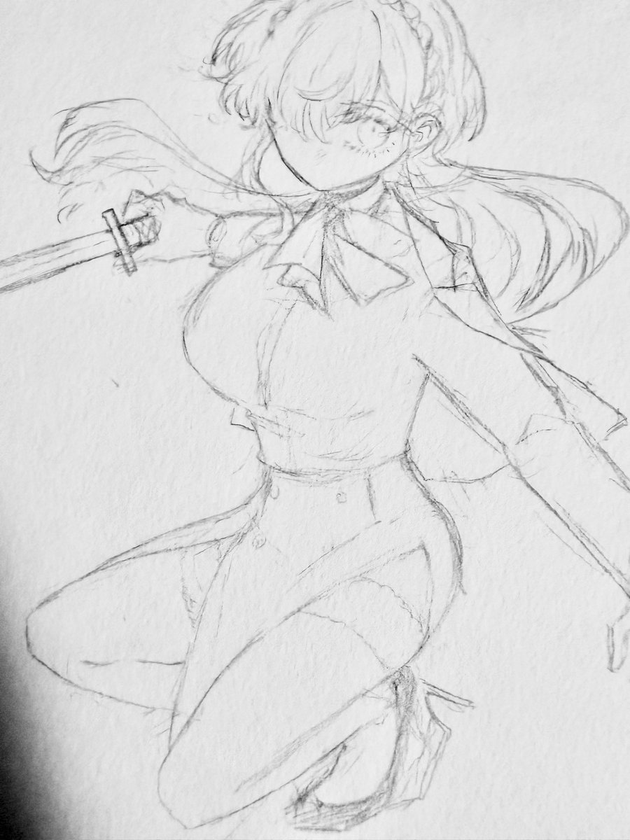 senten_cy's tweet photo. フォロワーから好評をいただいている巨女の立ち絵ラフ https://t.co/f57qDUiZd1