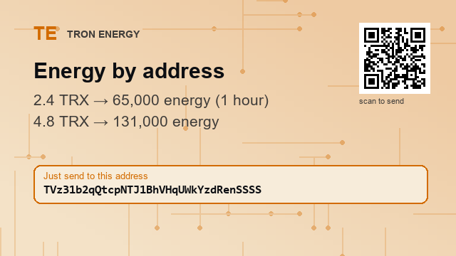 Curwoodppqd's tweet photo. The only reason you keep TRX in your wallet is fees.

2.4 TRX → 65,000 energy

Address : TVz31b2qQtcpNTJ1BhVHqUWkYzdRenSSSS

Works at 3am, same as noon
#USDTwallet #cryptomarket https://t.co/ZSLKpGNieu