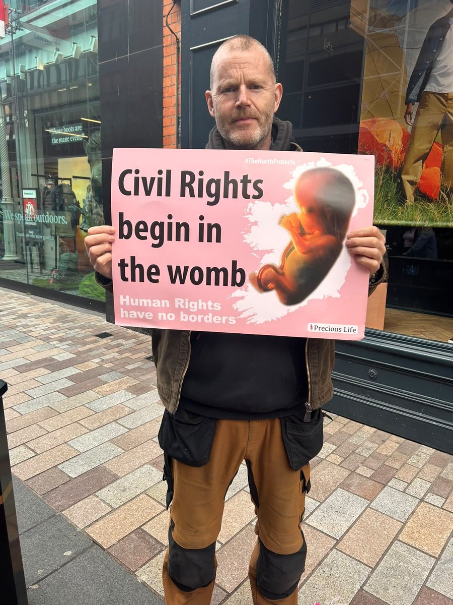 PreciousLifeCom's tweet photo. Today, our amazing team was once again out in Belfast city centre, sharing the culture of life, speaking up for babies, and reminding people that compassion means protecting both mother and child.
#MakeAbortionUnthinkable #RepealSection9 https://t.co/295CTSrUve
