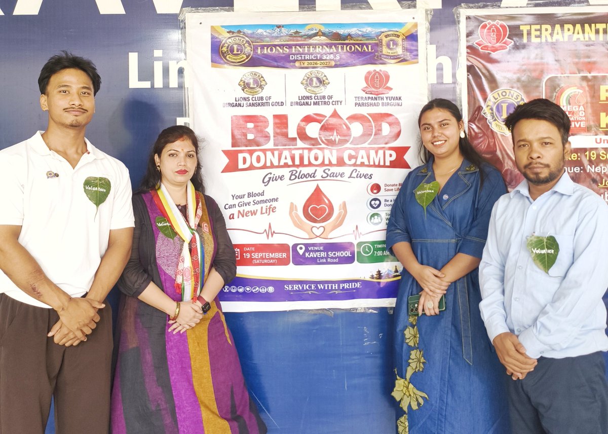 inforabins's tweet photo. On 19th September 2026 Lions Club of Birgunj Metro City along with LCB Shanskri Gold Successfully Organised Blood Donation Camp at Kaveri Academy Birgunj https://t.co/xjDEWVoxAM