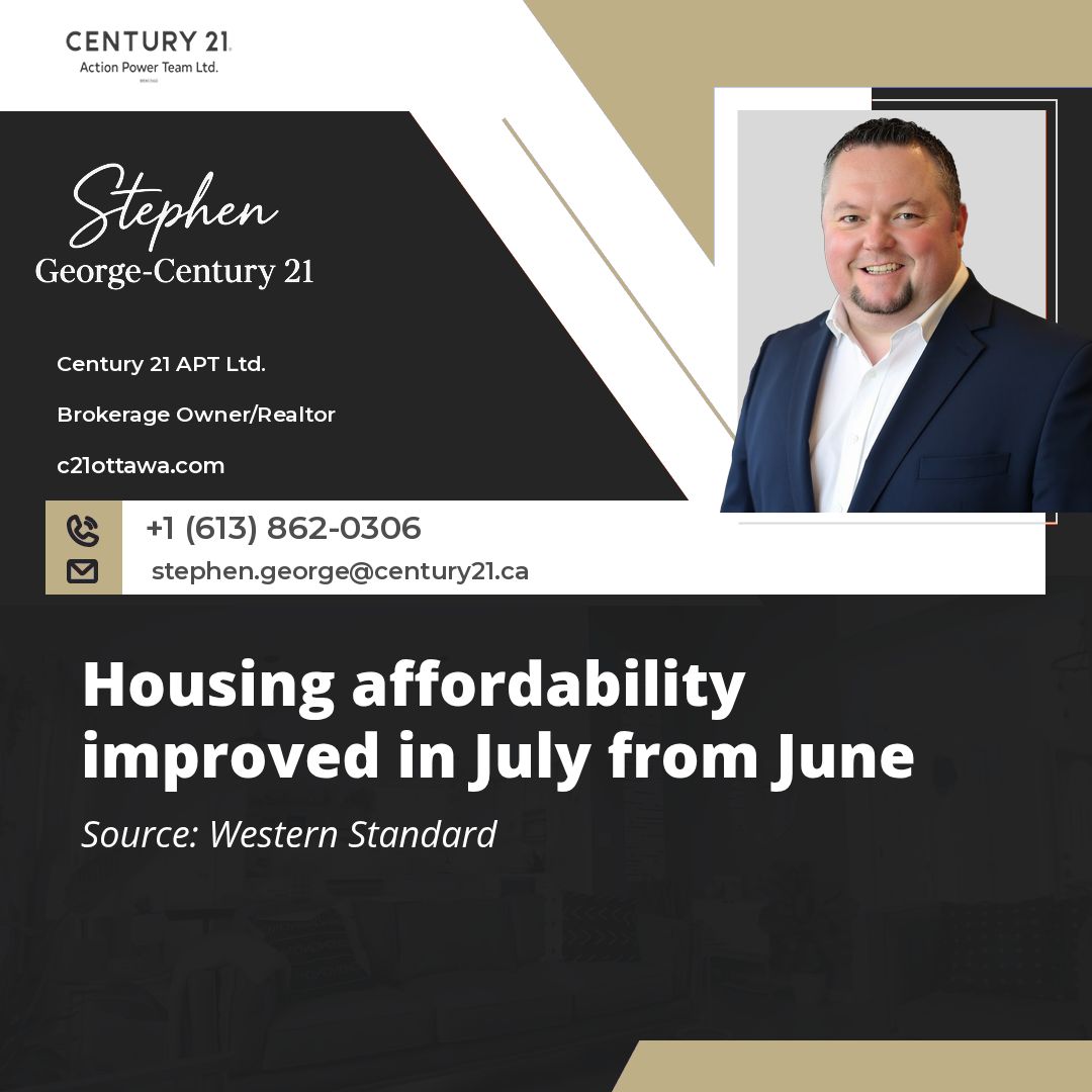 georgeCentury21's tweet photo. Housing affordability improved in July from June
It’s encouraging to see that housing affordability saw a bit of a boost in July, as home prices dropped in 10 out of 13 Canadian markets—including key cities like Vancouver, Hamilton, and Regina. With these price decreases, the ... https://t.co/aHMDnGSh7d