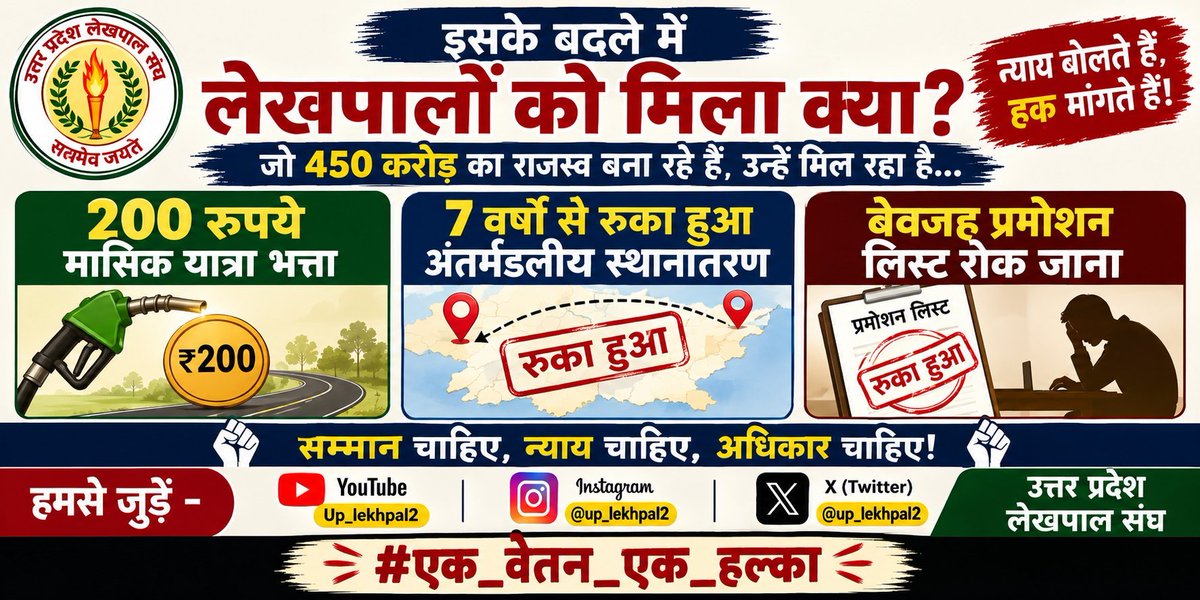 LekhpalAbhishek's tweet photo. #एक_वेतन_एक_हल्का https://t.co/xLqQzp6VI2
