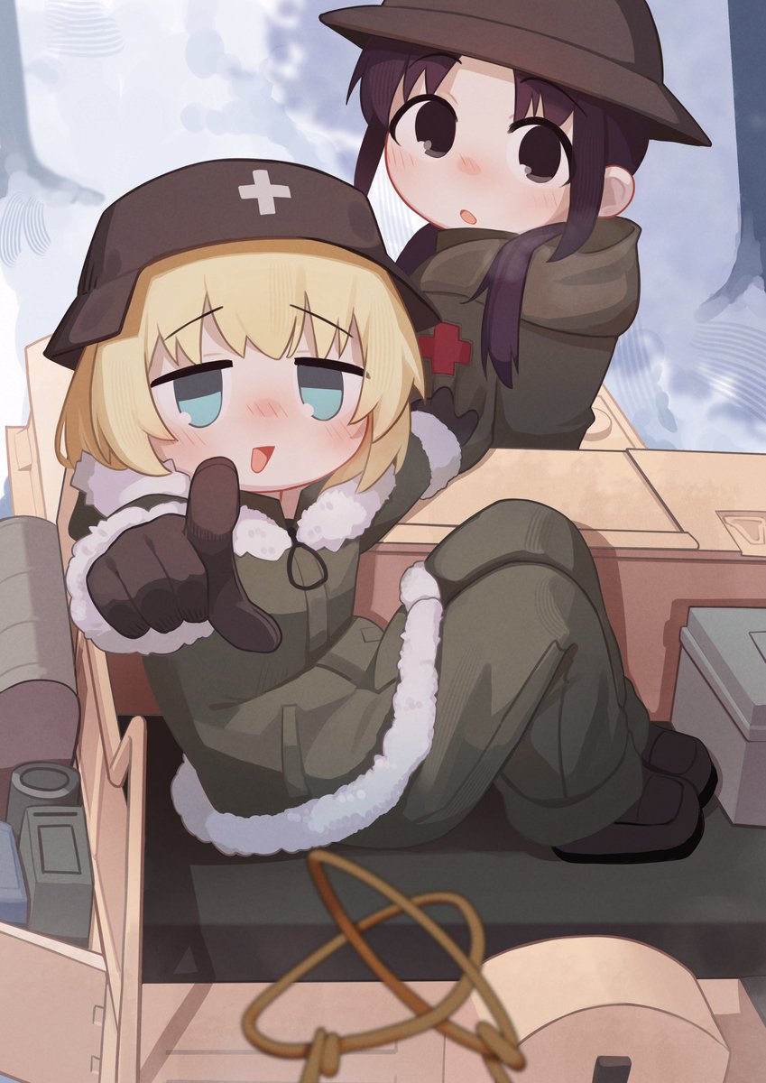 ForfunNanashi's tweet photo. Chi-chan look, a flying robot !
#少女終末旅行 https://t.co/YYNPj6pJKp