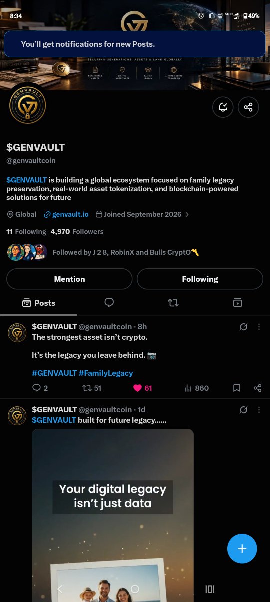 perkycub's tweet photo. @DeFiRobinVerse @genvaultcoin Done ✅ 
Following with notification https://t.co/NGbzX2rGaR