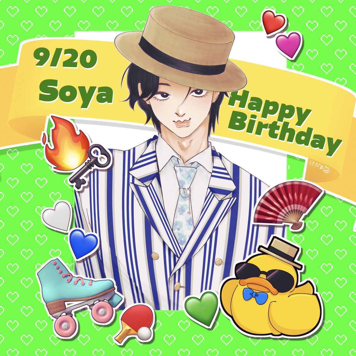 kedamasaaan's tweet photo. *.𝜗𝜚. 𝐇𝐚𝐩𝐩𝐲 𝐁𝐢𝐫𝐭𝐡𝐝𝐚𝐲 .ꪆৎ.*

24歳のそうやくんがたくさんの幸せに包まれますように…σ̴̶̷̤ . σ̴̶̷̤ 💚

 #猪狩蒼弥誕生祭2026
 #猪狩蒼弥誕生祭 https://t.co/u7CeJQvBfm