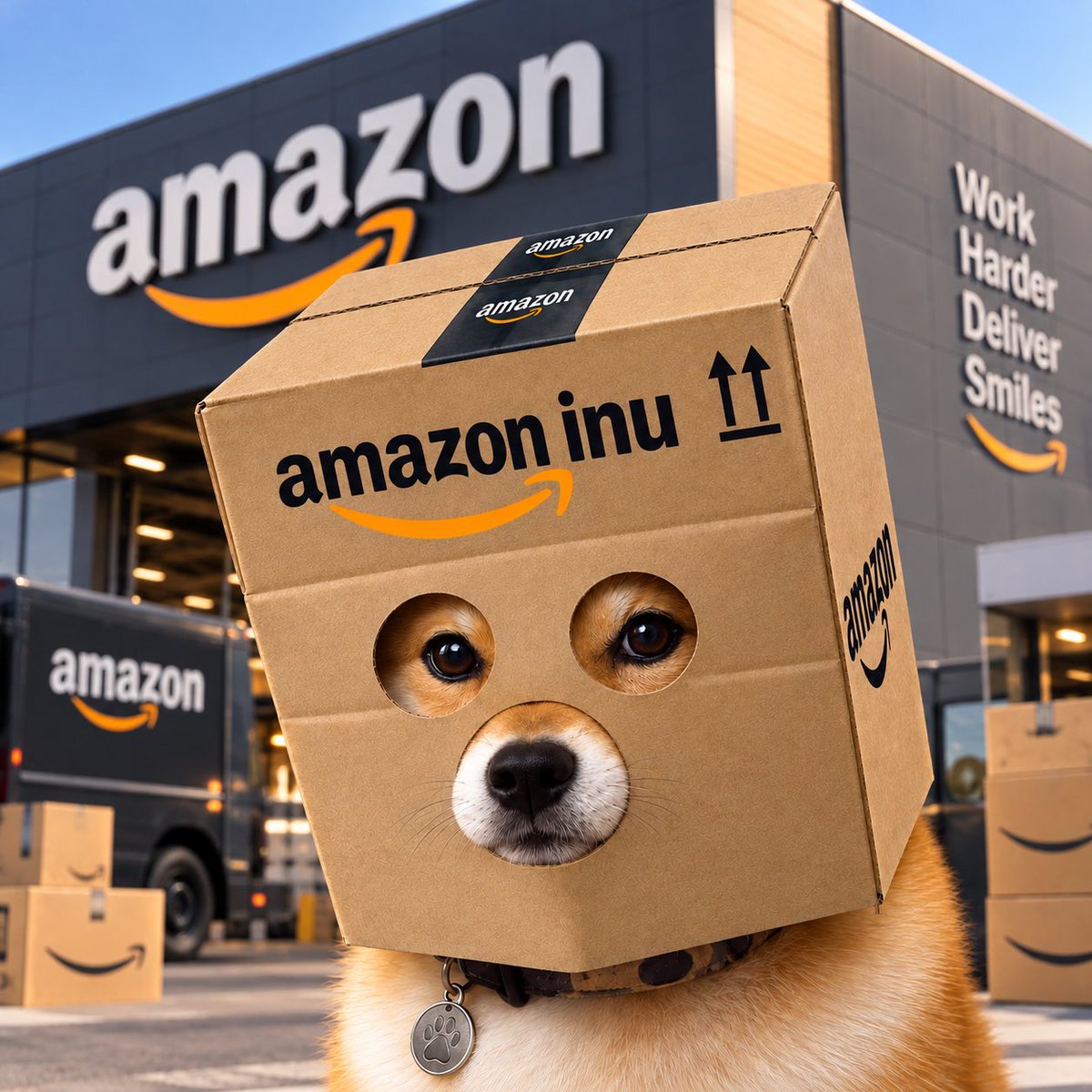 amzninu's tweet photo. What if the next $AI play isn’t what you think? 
The ticker is $AI — Amazon Inu. Paired with $AMZN.

$AI was hiding in plain sight. 
Woof! outside the box.

Ca: 0xFDA19b9719e99B3BD73bC4245beDC8C8a484A1DF https://t.co/eigm1iVYh0
