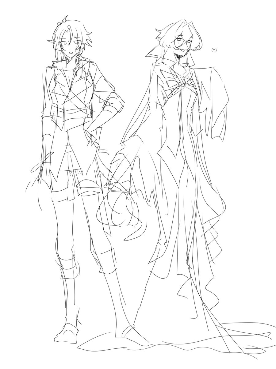 airinrn_'s tweet photo. Adolphe and ankou gender bend except ankou is still same https://t.co/xxhSr63ocp