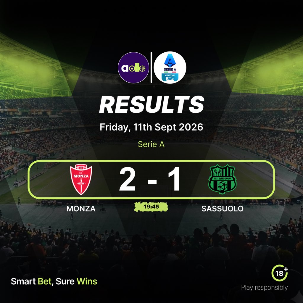 adasibet's tweet photo. POST-MATCH REPORT
The 90 minutes are up. It was all action on the pitch.
Focus now shifts to the next fixtures.
#FullTime #PostMatch #Adasibet
#FootballResults https://t.co/9WrJMArQn6
