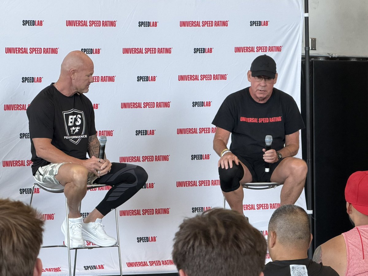 TommyB_K's tweet photo. "STACK Anaerobic Work"

These two - MASSIVE knowledge dropping right now.

#speedsummit2026
@universal_speed
#speedlab #TBKathletics https://t.co/XZ1LhI0q5F