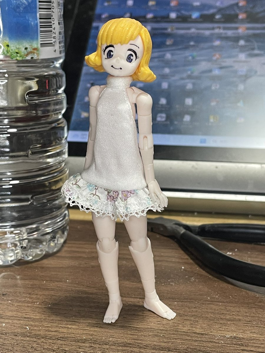 naitou0111's tweet photo. 着衣！

そもそもスレンダーボディの方が好きなんですよ
#オリジナル可動素体 https://t.co/nweAgeHtaz