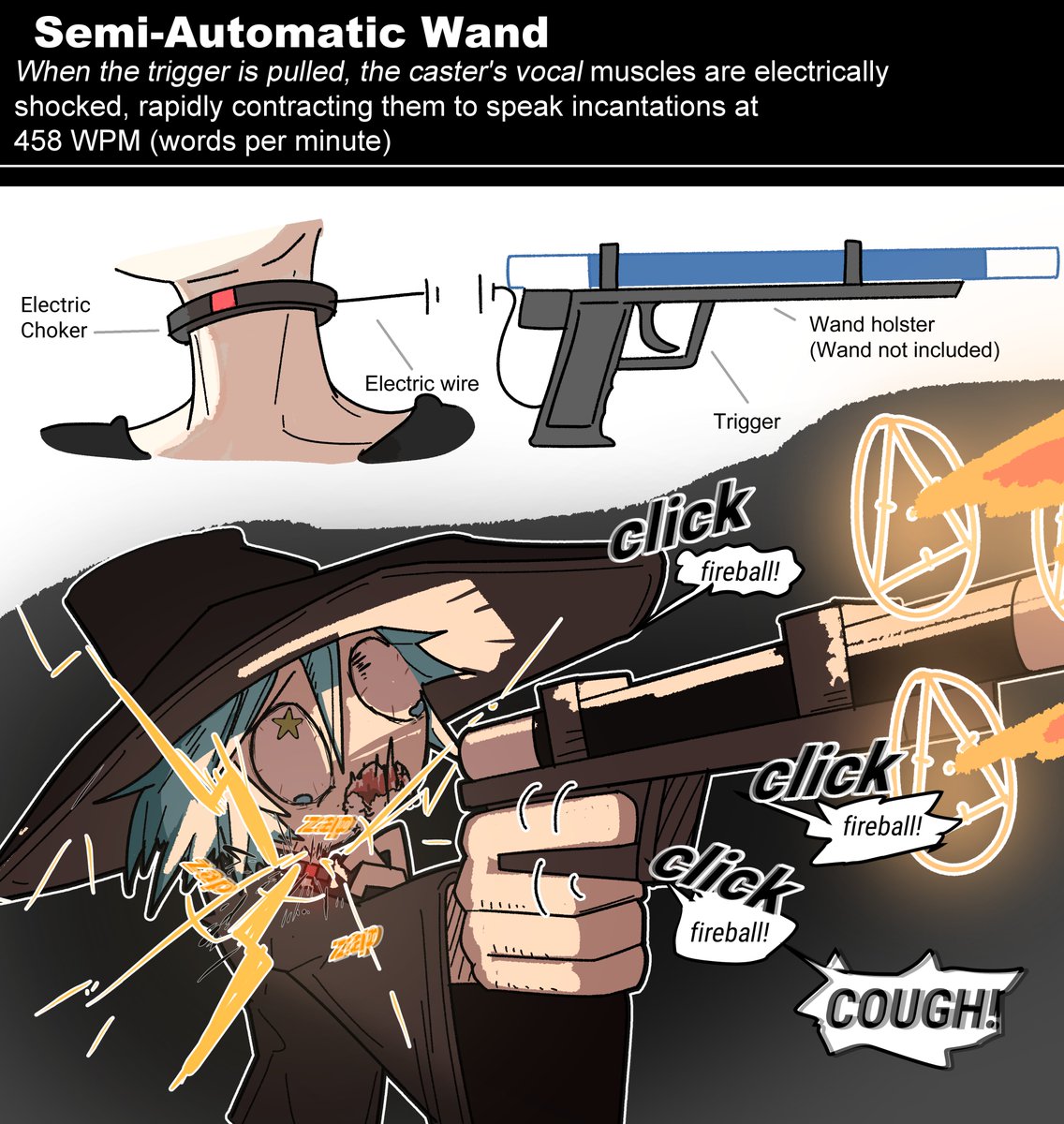 PigeonStrange's tweet photo. Semi-Automatic Wand https://t.co/4abvm03SKM