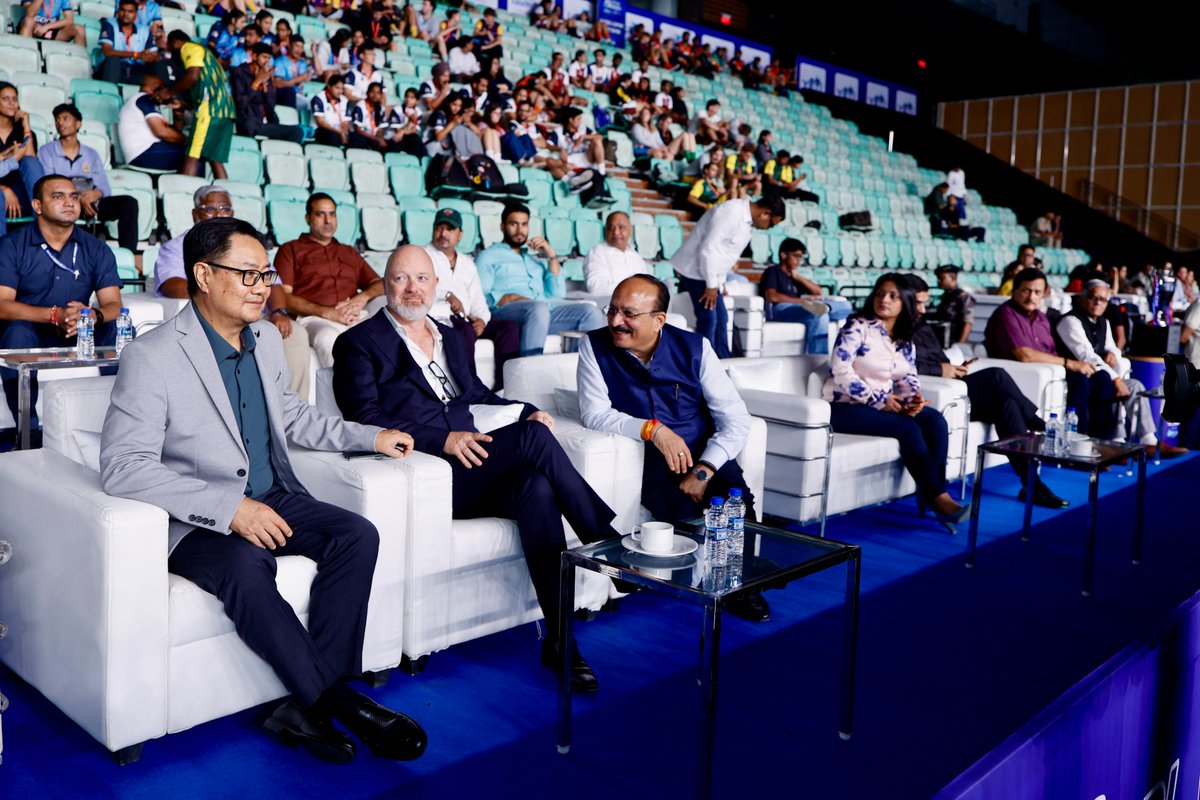 KirenRijiju's tweet photo. Attended the Opening Ceremony of the Korfball Premier League 2026 as the Chief Guest at Thyagaraj Indoor Stadium, New Delhi.

Joined by Hon'ble Education Minister, Government of Delhi, Shri @ashishsood_bjp ji; Gabi Kool, President, International Korfball Federation (IKF); Prof. Dr. Ying-Che Huang, President, IKF Asia; Shri Himanshu Mishra ji, President, Korfball Federation of India (KFI); &other esteemed dignitaries.

It was wonderful to witness the growing enthusiasm for Korfball in India. Sports like these open new avenues for our youth, promote fitness & teamwork & strengthen India’s growing sporting ecosystem.

@korfballpremier