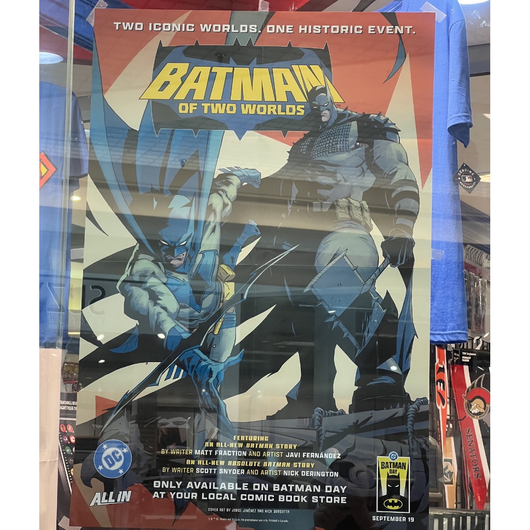 NtertainmentInk's tweet photo. Happy Batman Day! To help celebrate
BATMAN DAY 2026 - BATMAN OF TWO WORLDS #1
specifically releases today and is now available for purchase!
Limited quantities. While supplies last! #LCBS #EntetainmentInk! #BatmanDay https://t.co/vbqJWb0qec