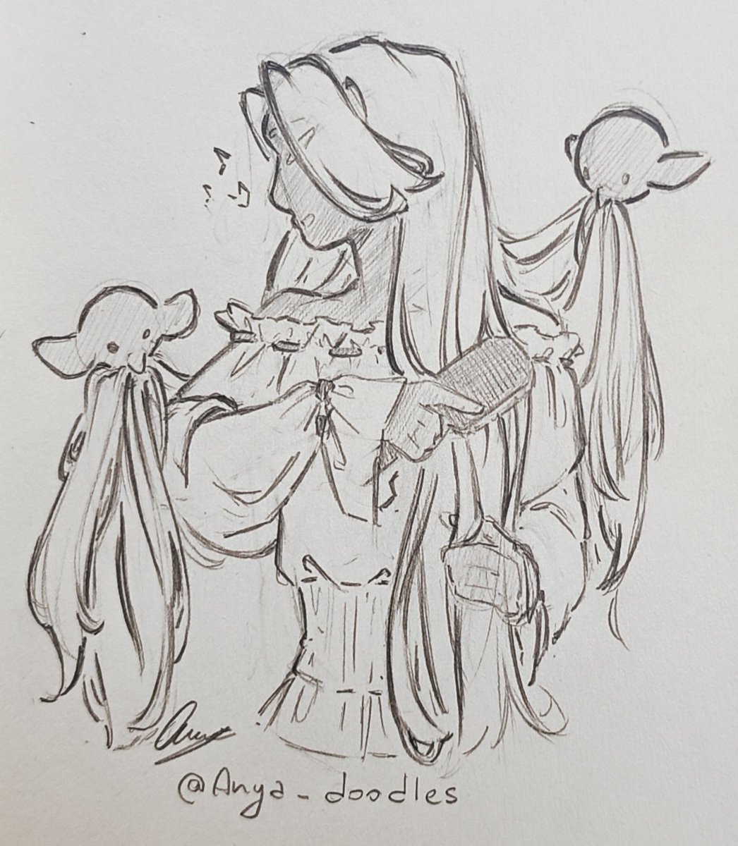 Anya_Doodles's tweet photo. Little Nilla I doodled at a con to de-stress a little :)

#purevanillacookie #crk https://t.co/5cFzTEscFP