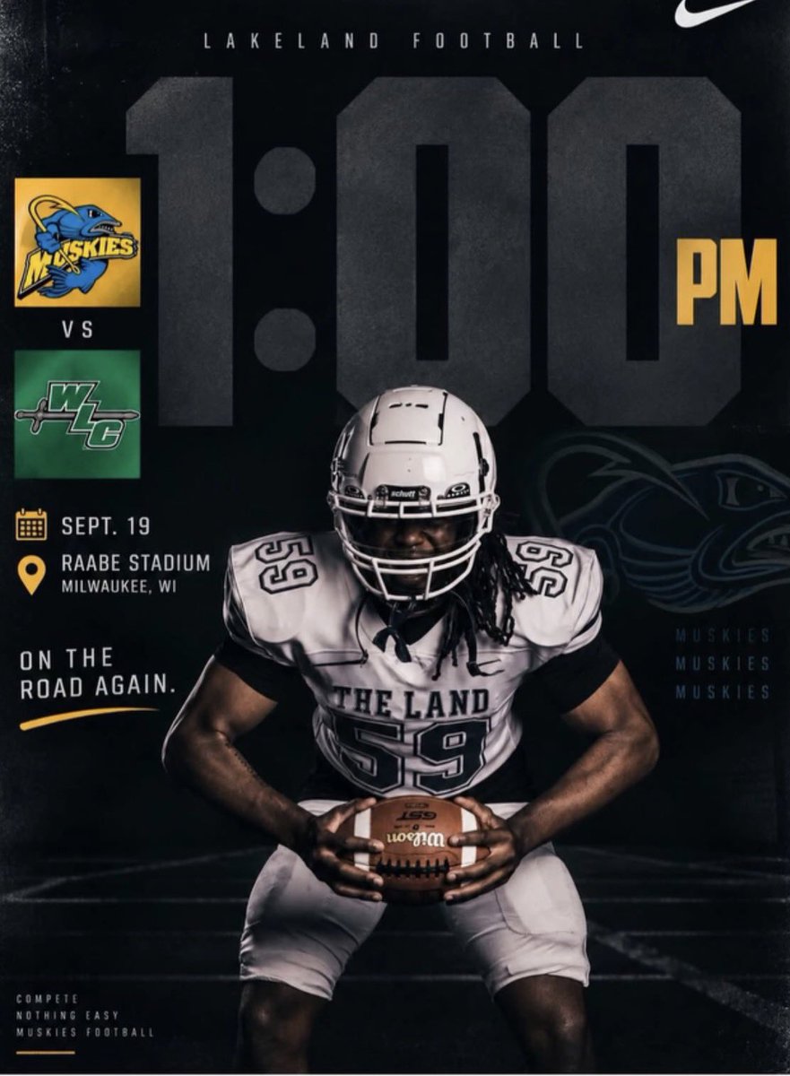 LUCoachLock's tweet photo. ITโS GAME DAY!!!!!!! for the good guys @LUMuskieFB
#COMPETE #NOTHINGEASY
๐: Wisconsin Lutheran College
(Raabe Field)
When: 1:00 pm
Check out the Muskies in Action
https://t.co/liSRr1fXZS https://t.co/Jf5qptGn9E