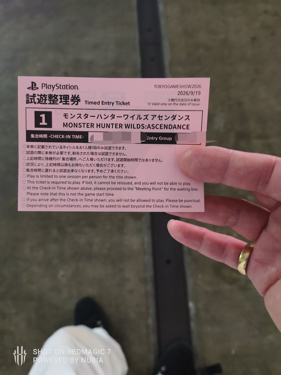 Ryusei33999's tweet photo. 今年も『TGS2026』楽しかった♪今回はファストチケットで、入場9時30分からだったのが、前倒しされて9時から入れて٩(>ω<*)وﾗｯｷｰ
お目当ての「AION2」「モンハンワイルズ:アセンダンス」試遊出来て満足😆
#TGS2026
#AION2
#モンスターハンターワイルズアセンダンス https://t.co/ZMvnS6LRWc