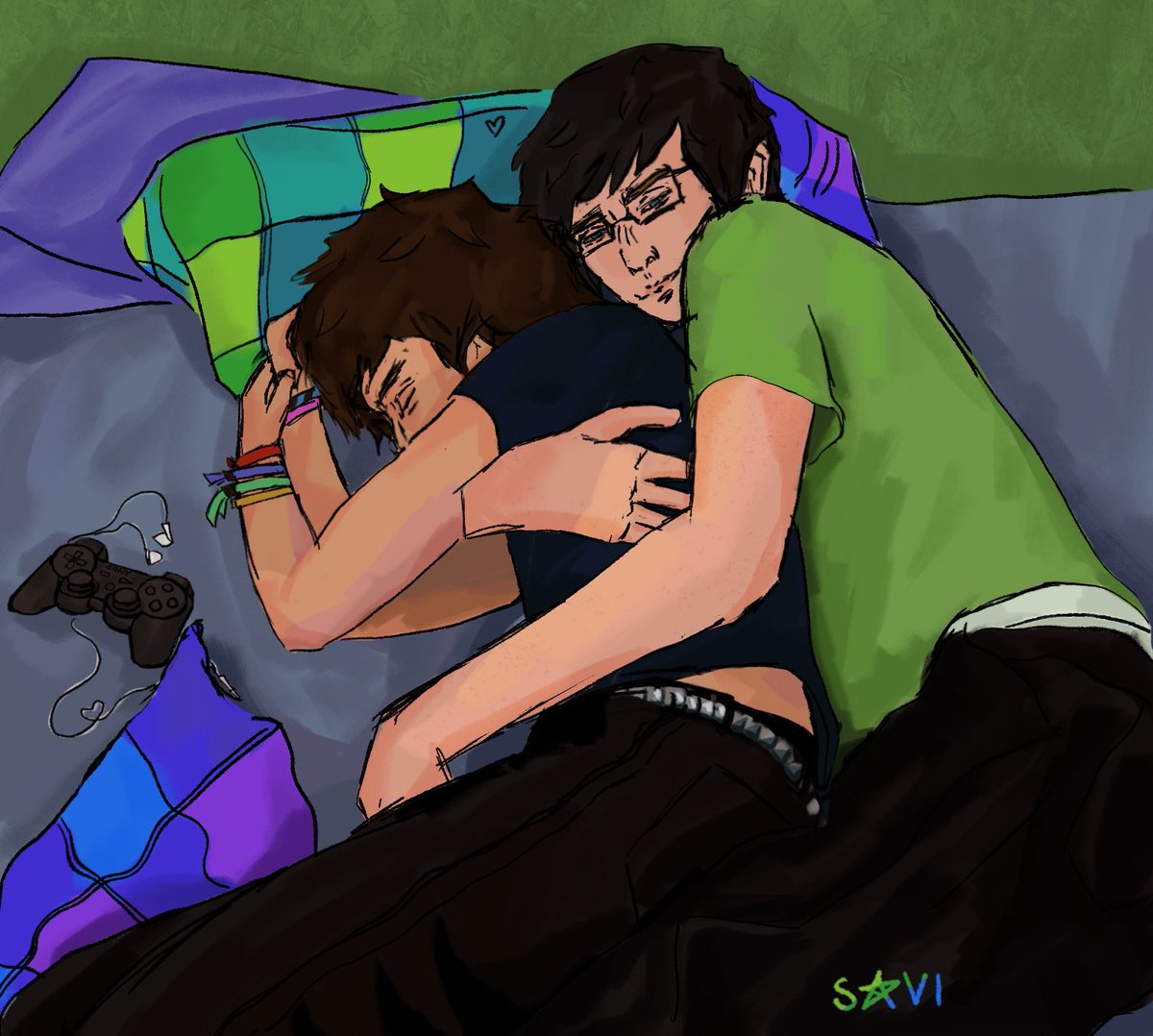 partytattccs's tweet photo. sleepy babies 💚💙💜
#phanart https://t.co/RKvi8Pvqub